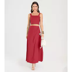 Top Liso Feminino Dianna Vermelho