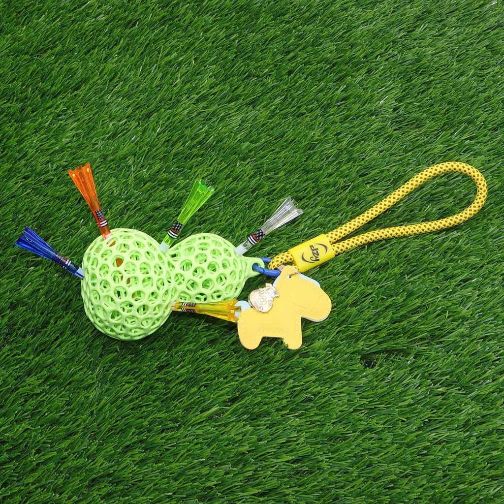 Bola de cabaça de golfe pingente de armazenamento de unhas oco Material elástico portátil bola t cordão de armazenamento