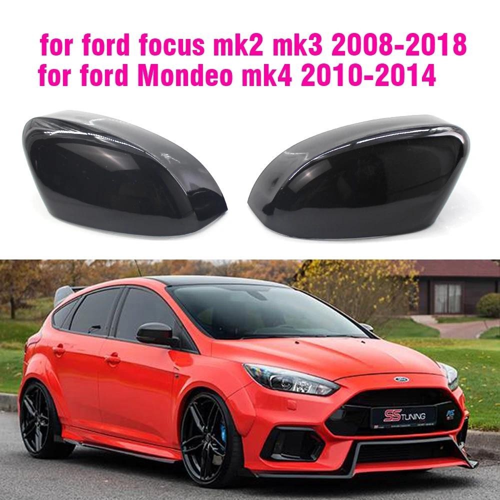 Tampa Do Espelho Retrovisor De Fibra De Carbono/Preto Para Ford Focus MK2 MK3 , Mondeo mk4 Facelift Estate 2010-2014