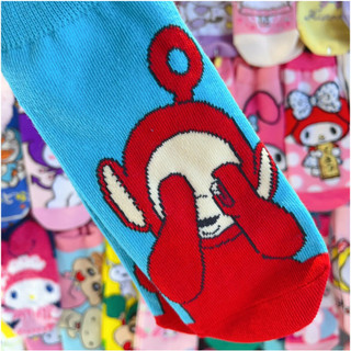 Exportado para o Japão Novos produtos Teletubbies Candy Color Meias fofas Meias femininas Meias de desenho animado