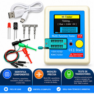 Medidor de Capacitor, Transistor, MSD - Resistor e Diodo LCR-7