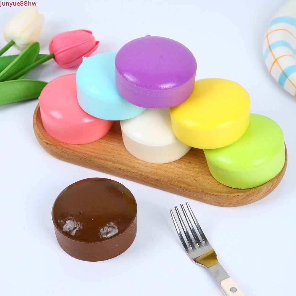 JUNYUE Simulação Pão Squeeze Brinquedos , Brinquedo Mole Redondo Super Macio Do , Amassar 6cm Torrada Lentos Da Recupera