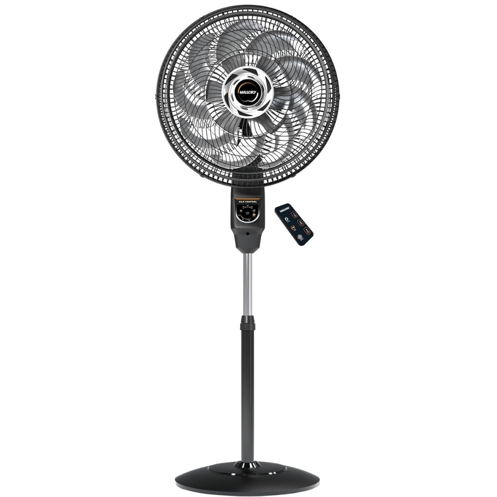 Ventilador de Coluna Mallory Max Control 40cm: 140W de Potência, Hélice de 15 Pás, Controle Remoto Total e Sistema TS (1