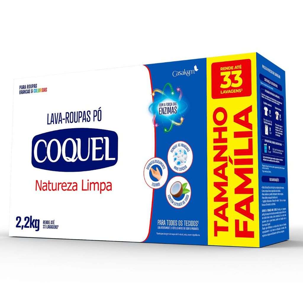 LAVA-ROUPAS PO COQUEL NATUREZA LIMPA 2,2KG