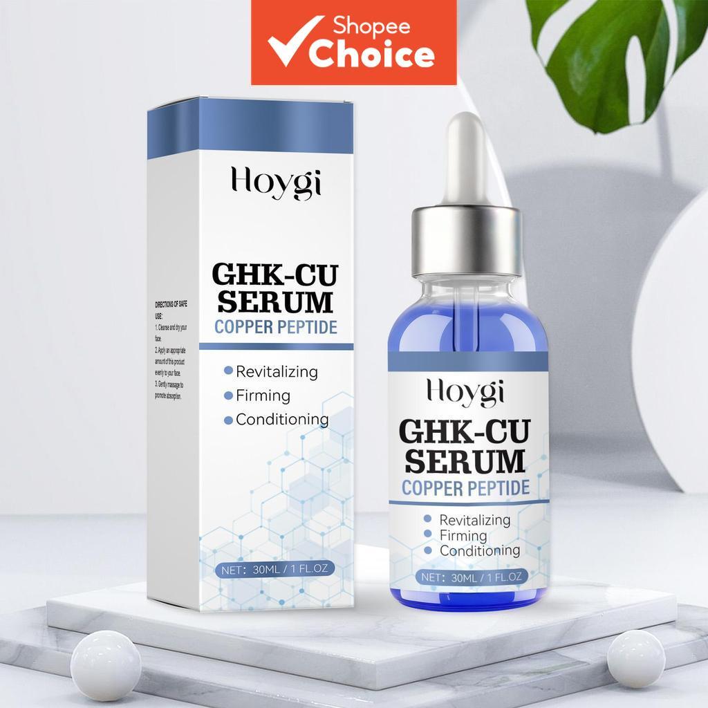 Hoygi Sérum de Cobre Peptídeo para o Rosto, Hidratante, Nutritivo, Suave, Leve, Rápida Absorção, Uso Diário para