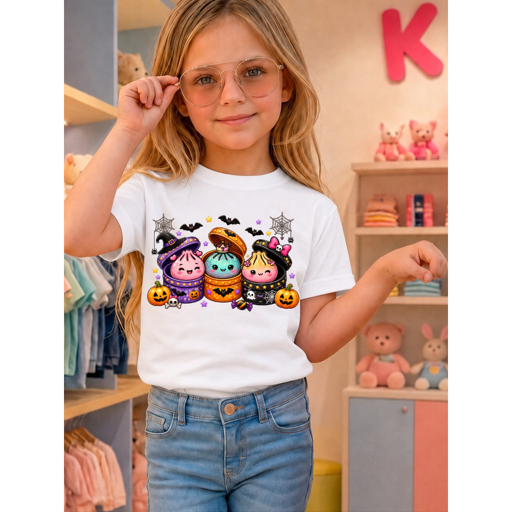 Camiseta Blusa INFANTIL INFATOJUVENIL 100% Algodão HALLOWEEN PERSONAGEM Estilosa Super confortável, Linda e Envio Rá