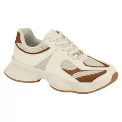 Tênis Feminino Vizzano Branco Original Casual Chunky Sneaker Estiloso Confortável Macio Moda
