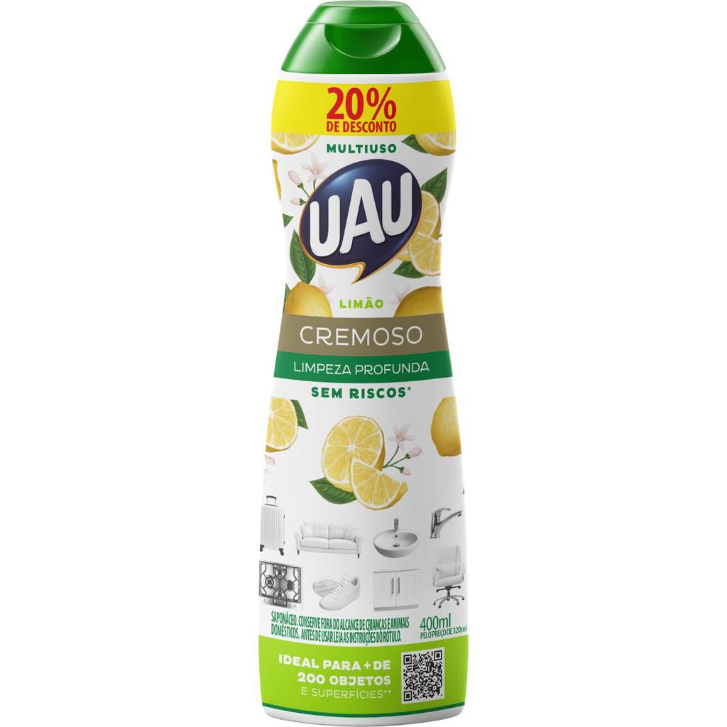 Multiuso UAU Cremoso Limão 400ML Embalagem PROMO20%