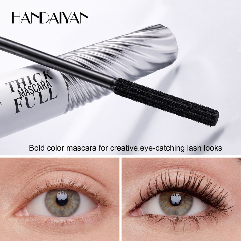 Handaiyan Mascara impermeável Anti-manchas longo tridimensional Curling cílios Primer