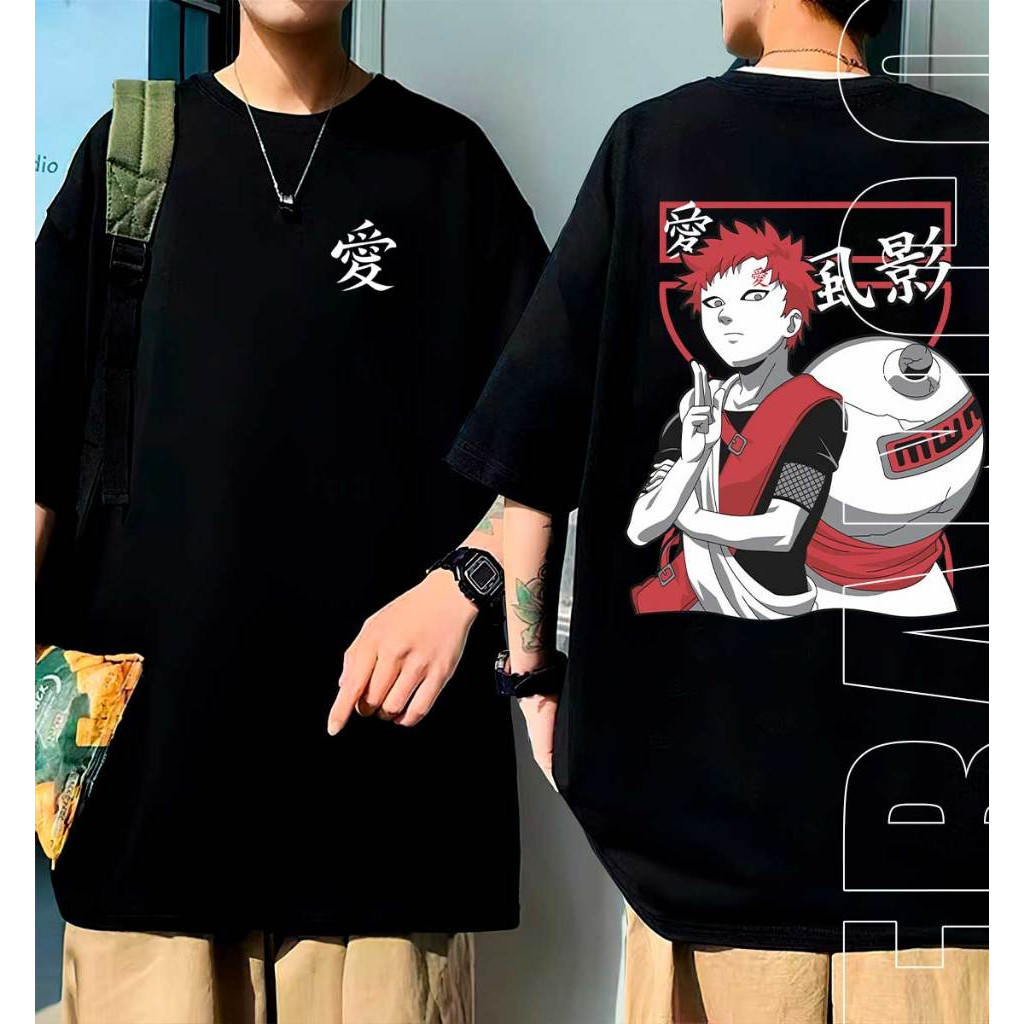 [Camiseta Premium em Algodão Puro]GXG Camiseta Estampada Oversized Anime Gaara Lançamento Unissex 100% Algodão Unissex
