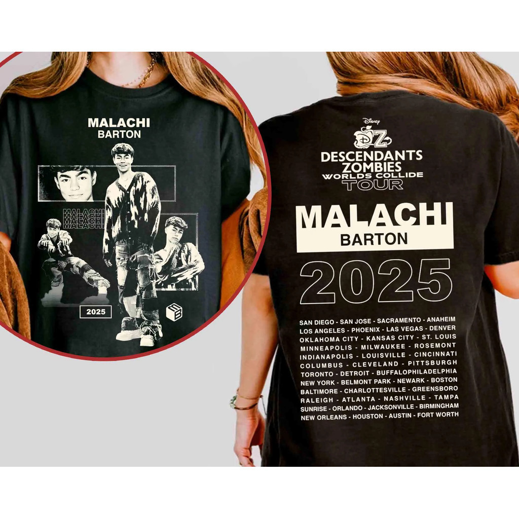 [Camiseta Premium Algodão Puro]LA Camiseta Unissex Oversized  Malachi Barton Descendants Zombies Worlds Col