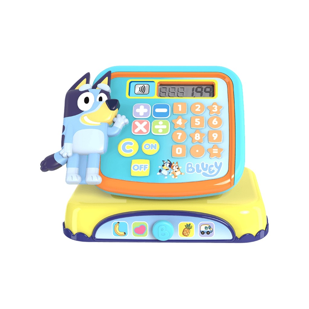Caixa Registradora Infantil Bluey Multikids com Som e Luz - Acessórios Inclusos