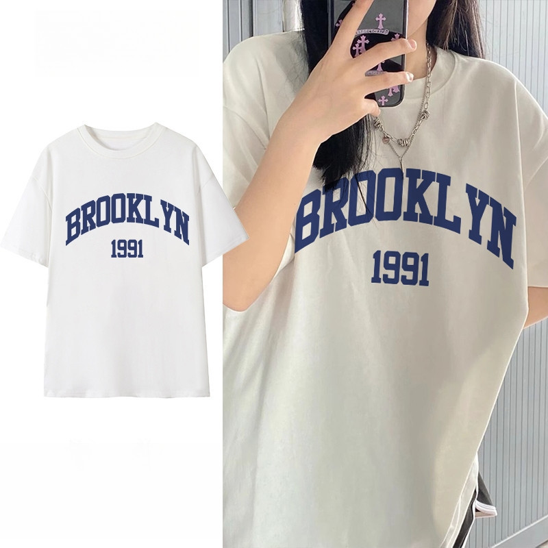 [Camiseta Premium Algodão Puro]LA Plus Size Unissex-Oversized Confortável Estilo Casual Camiseta Tecido Respirável#F7058