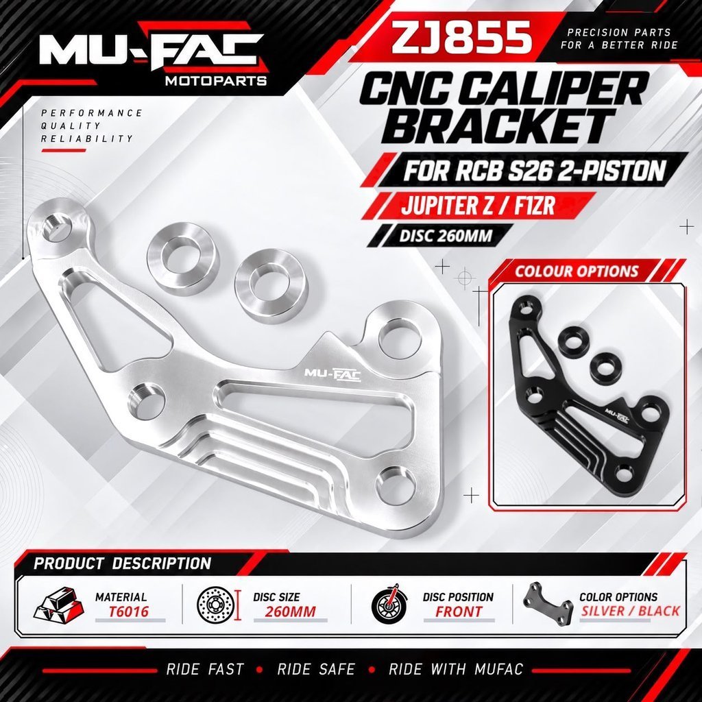 Suporte De Pinça De 2 Pistão RCB S26/Motocicleta Ventada A Ar JUPITER Z F1ZR NOUVO 125Z VEGA R OLD UK 260mm E 300mm Comp