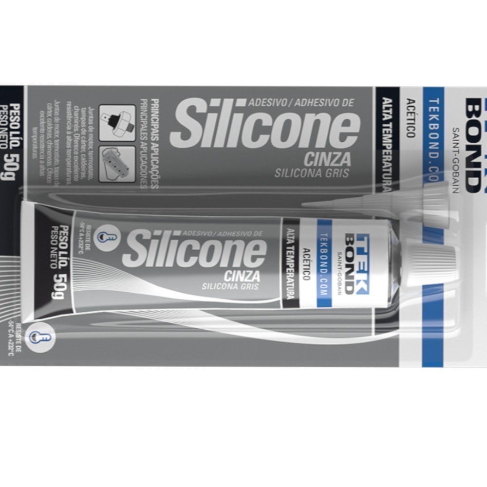 Silicone acético para alta temperatura 50 gramas - Tekbond · foto 2