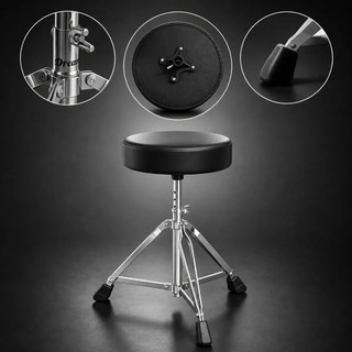 Banco Dreamer SG3BT para Bateria com Altura Ajustável e Giro 360º - Conforto, Estabilidade - Banco Para Bateria