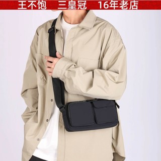 Lulu Mesmo Estilo Cross-Border Multi-Bolso Bolsa de Ombro Simples Cor Sólida Casual Leve Bolsa Mensageiro Bolsa para Cel