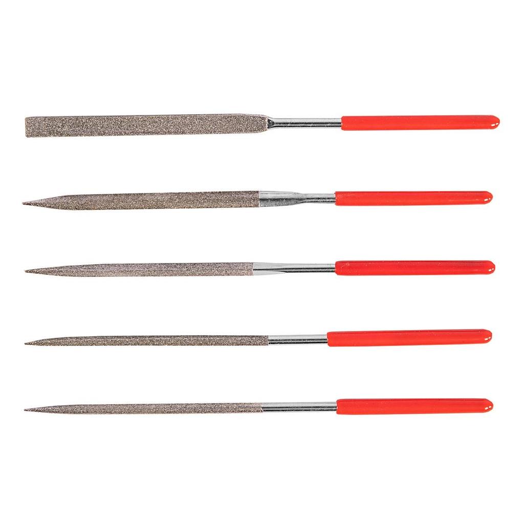 Jogo Limas Agulha Diamantada 140X70X3mm 5 Peças Precisão Mtx · foto 2