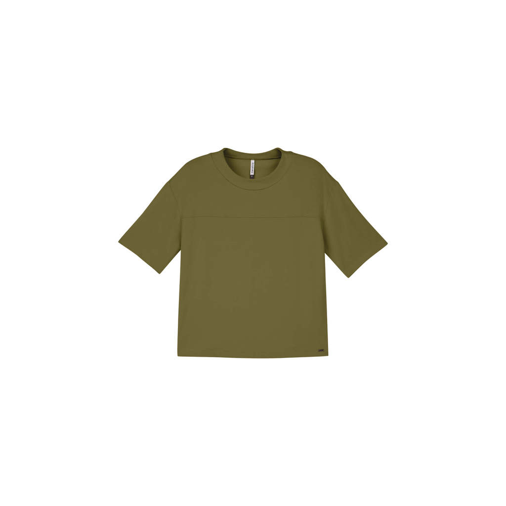 Blusa Feminina Recorte Horizontal Marialícia Verde · foto 2