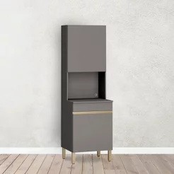 Paneleiro para Cozinha 2 Portas 60cm Line Gris Gris