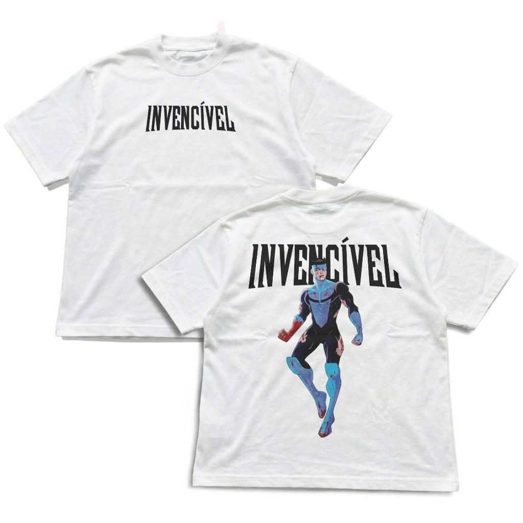 [Camiseta Premium em Algodão Puro]VU Camiseta Algodão Invencivel Mark Heroi Anime Básica Premium Oversized Streetwear