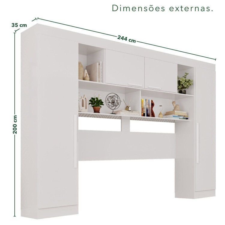 Guarda-Roupa Modulado 4 Portas Apolo Premium Branco Branco · foto 2
