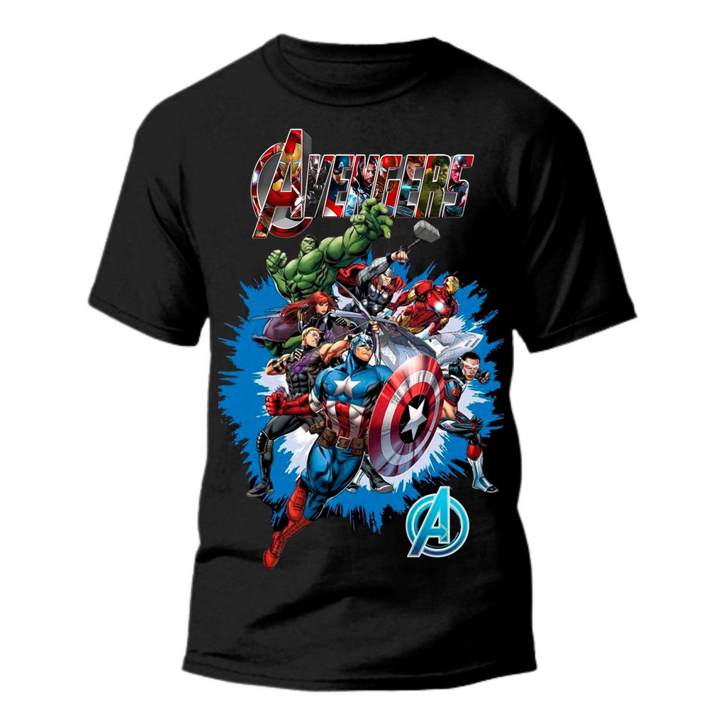 Camiseta Infantil Vingadores Hulk Capitão América Criança Camisa Blusa Heroi em Oferta na Shopee