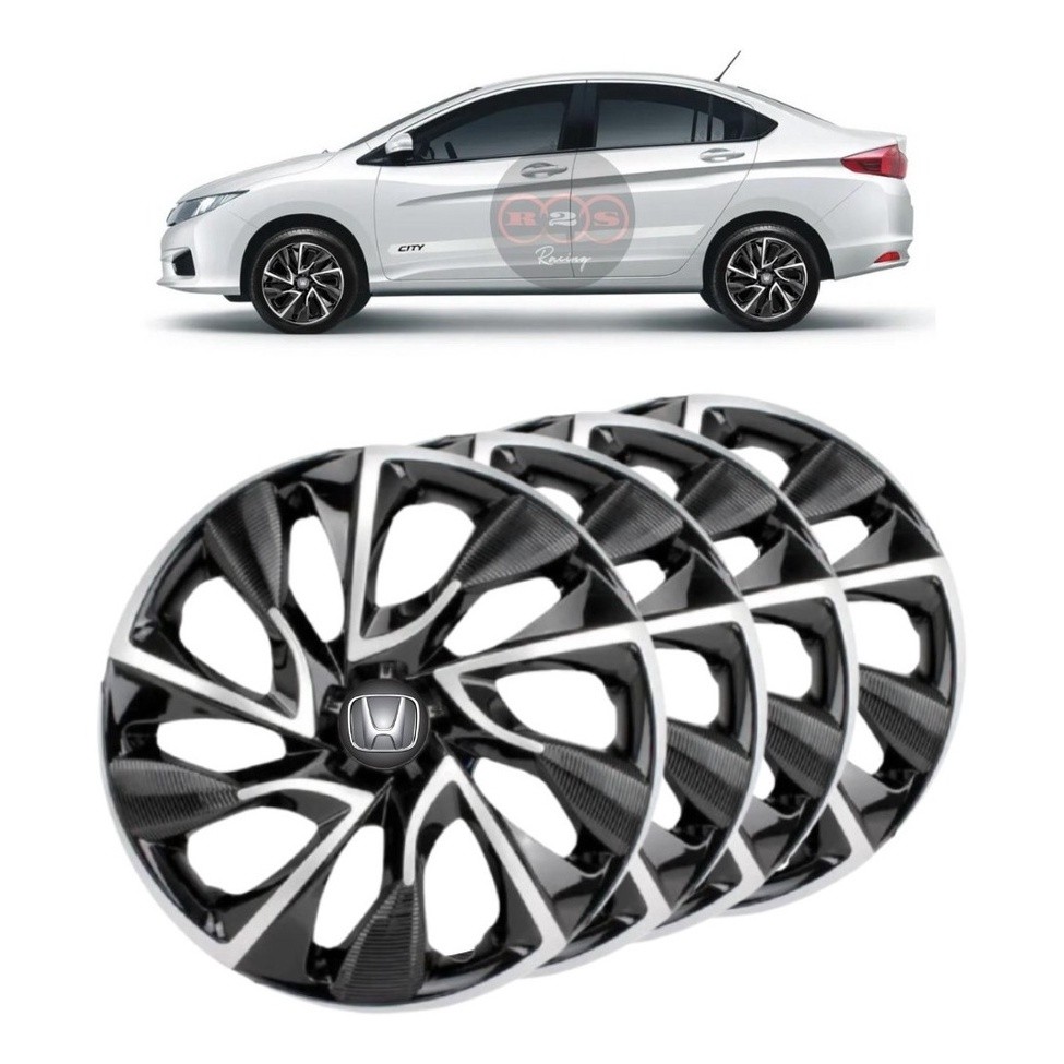Jogo 4 Calotas Esportivas Ds4 Aro 15 Honda City Honda Fit