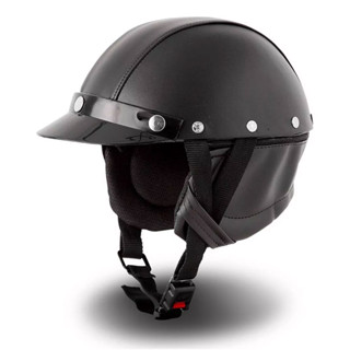 Capacete Custom em Couro Coquinho - Pro Tork em Oferta na Shopee