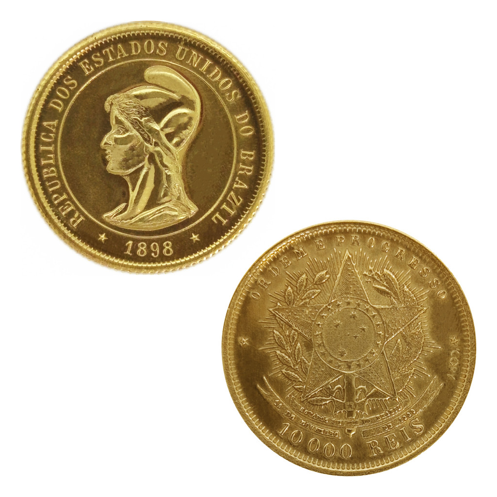 Moeda 10000 Réis 1898  República - 22,5mm - NC - Cópia