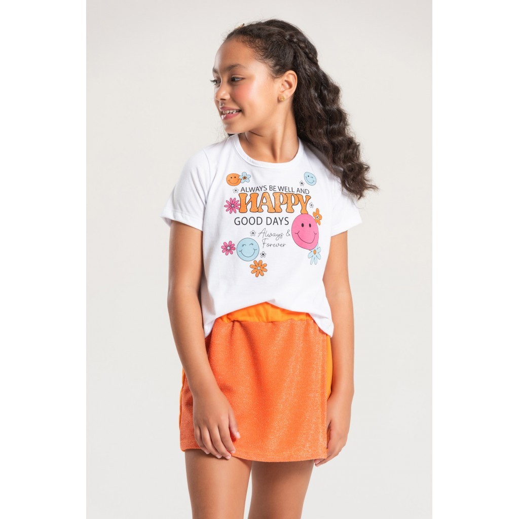 Conjunto Infantil Feminino Brilho Da Felicidade em Oferta na Shopee