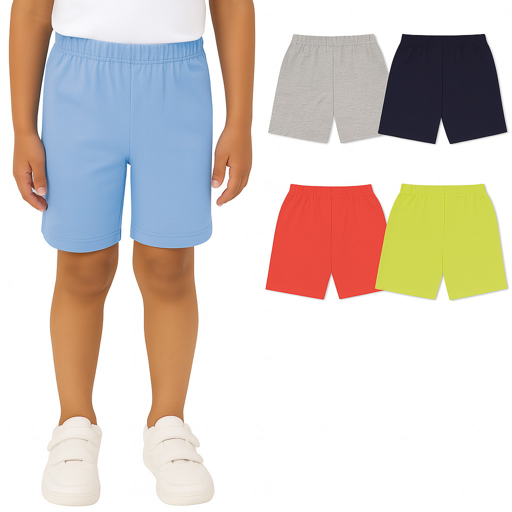 Kit 3 Shorts de Moletom Menino Verão Infantil- Kit 3 Bermuda de Menino Verão- Bermuda Masculina Infantil Sortidas