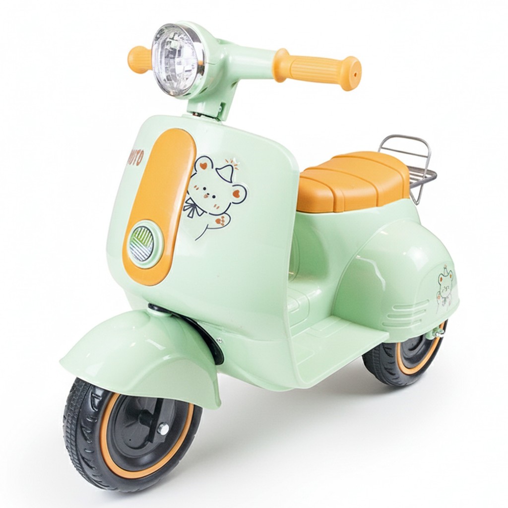 Mini Moto Elétrica Scooter Lambreta Retro Vintage Infantil 6v Cor Verde