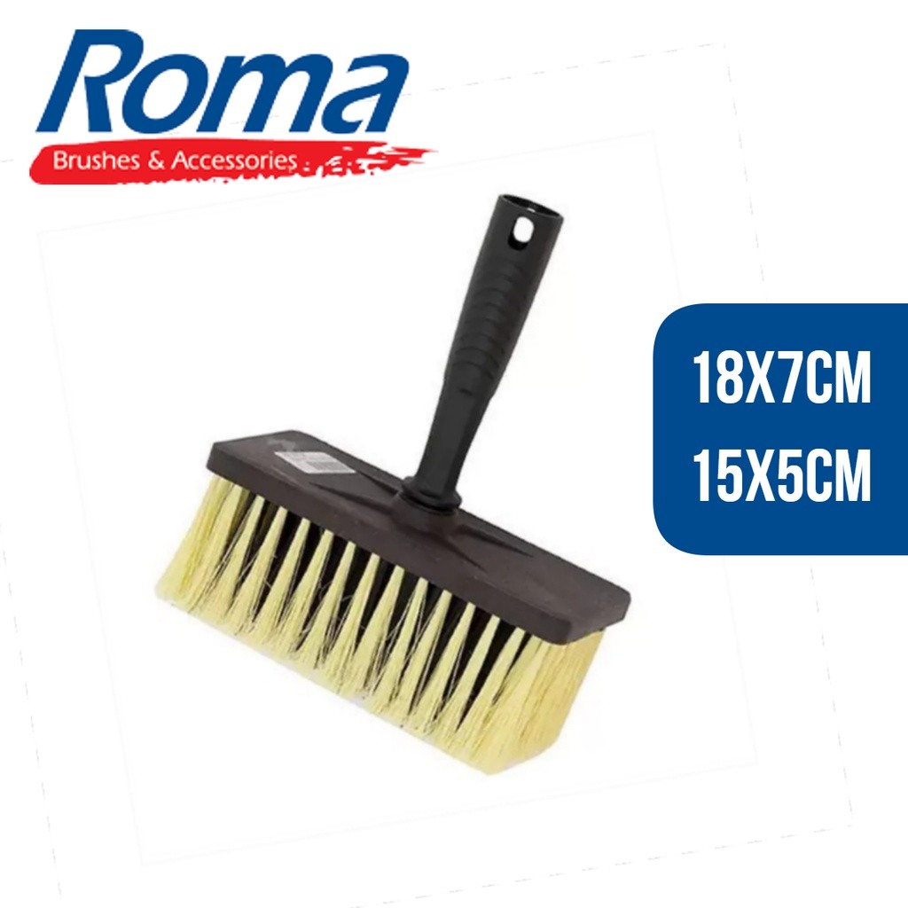 Broxa Retangular Profissional  para pinturas com cal e limpezas gerais- 15x5,5 cm Roma Pinceis