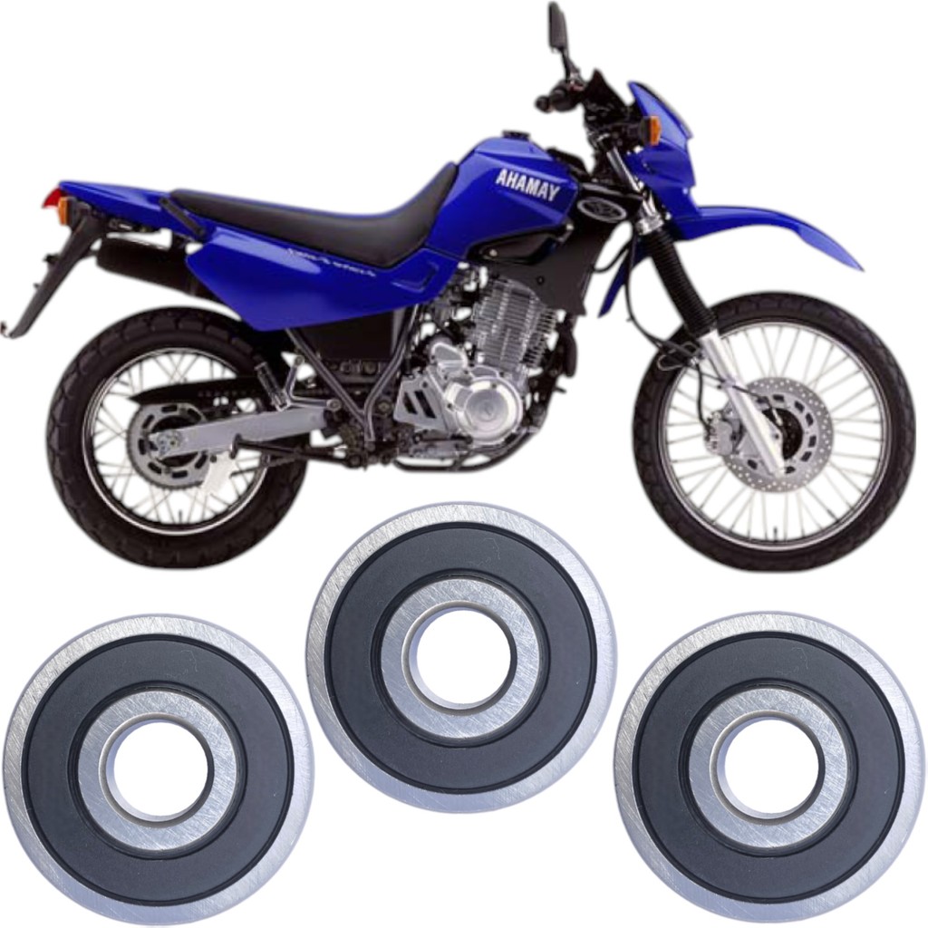 KIT DE ROLAMENTOS DA RODA TRASEIRA YAMAHA XT 600E 1993 A 2005 ( 3 PEÇAS ) RODA E COROA