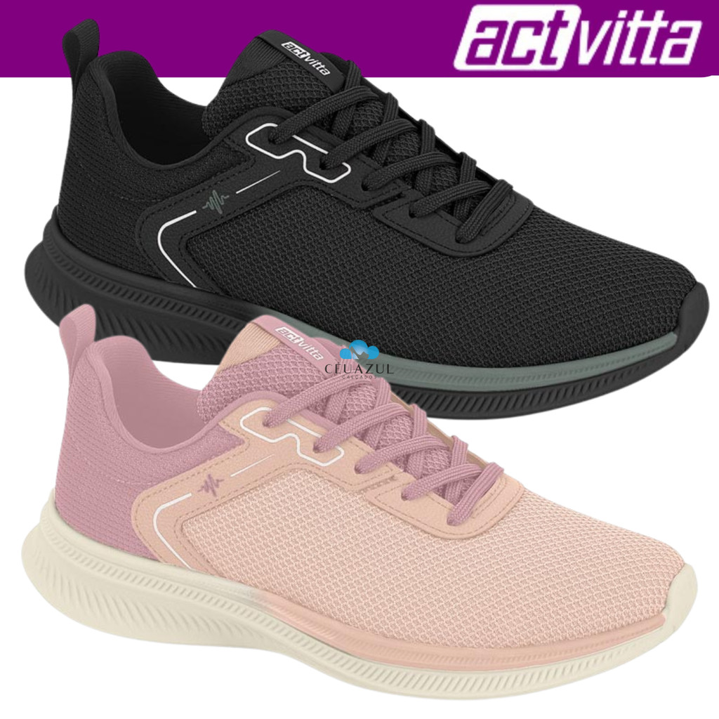 Tênis Feminino Actvitta Caminhada Academia Conforto Respirável Original em Oferta na Shopee