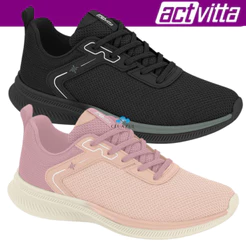 Tênis Feminino Actvitta Caminhada Academia Conforto Respirável Original
