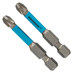BITS TORCAO PZ3, PARA FERRAMENTAS DE IMPACTO, ACO CROMO MOLIBDENIO, 50MM, 2PCS // GROSS
