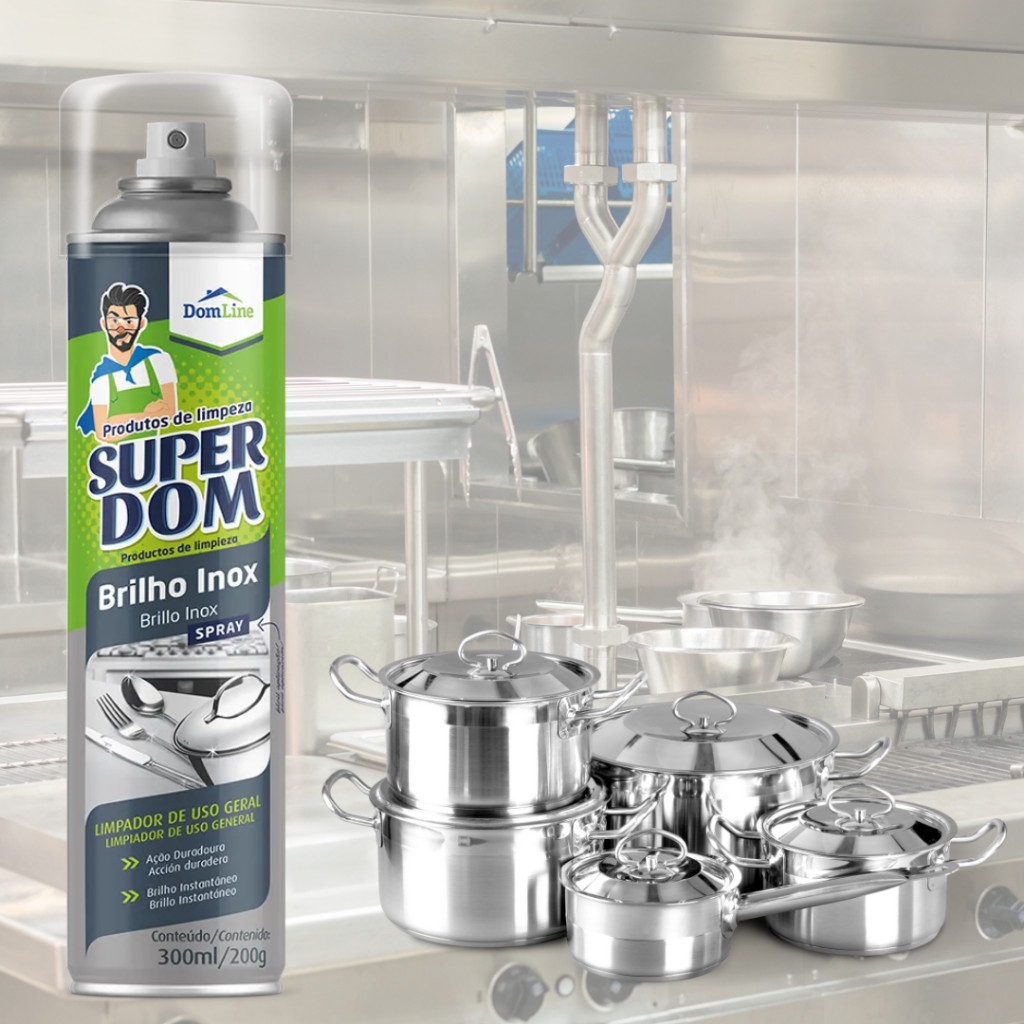 Limpador Geral Brilho Inox 300ml DomLine em Oferta na Shopee
