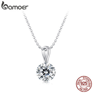 Colar De Prata Esterlina 925 Bamoer Girando Um Quilate Moissanite Design Joias Presente Feminino em Oferta na Shopee