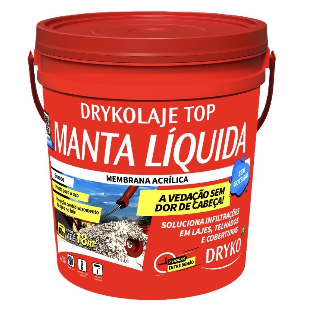 Manta Líquida Acrílica Impermeabilizante DRYKOLAJE TOP 4KG DRYKO em Oferta na Shopee