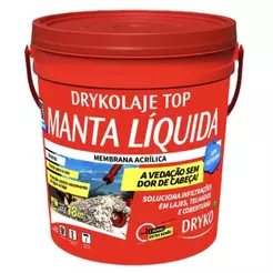 Manta Líquida Acrílica Impermeabilizante DRYKOLAJE TOP 4KG DRYKO