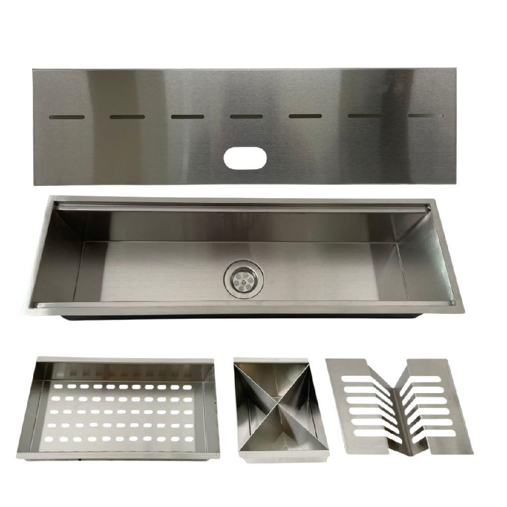 Calha Canal Organizador Embutir Tampa 60cm Aço Inox Escovado em Oferta na Shopee