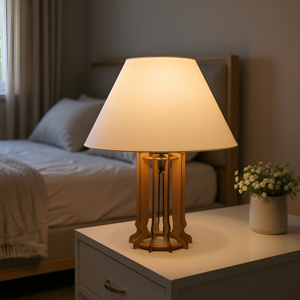 Kit 2 Abajur Par De Abajur De Quarto Mesa Madeira Luminária Sala Bivolt em Oferta na Shopee