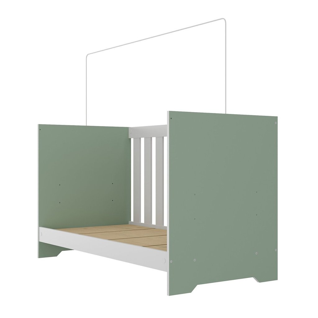 Detalhes do Berço 3 em 1 Tic Tac Espresso Móveis Verde