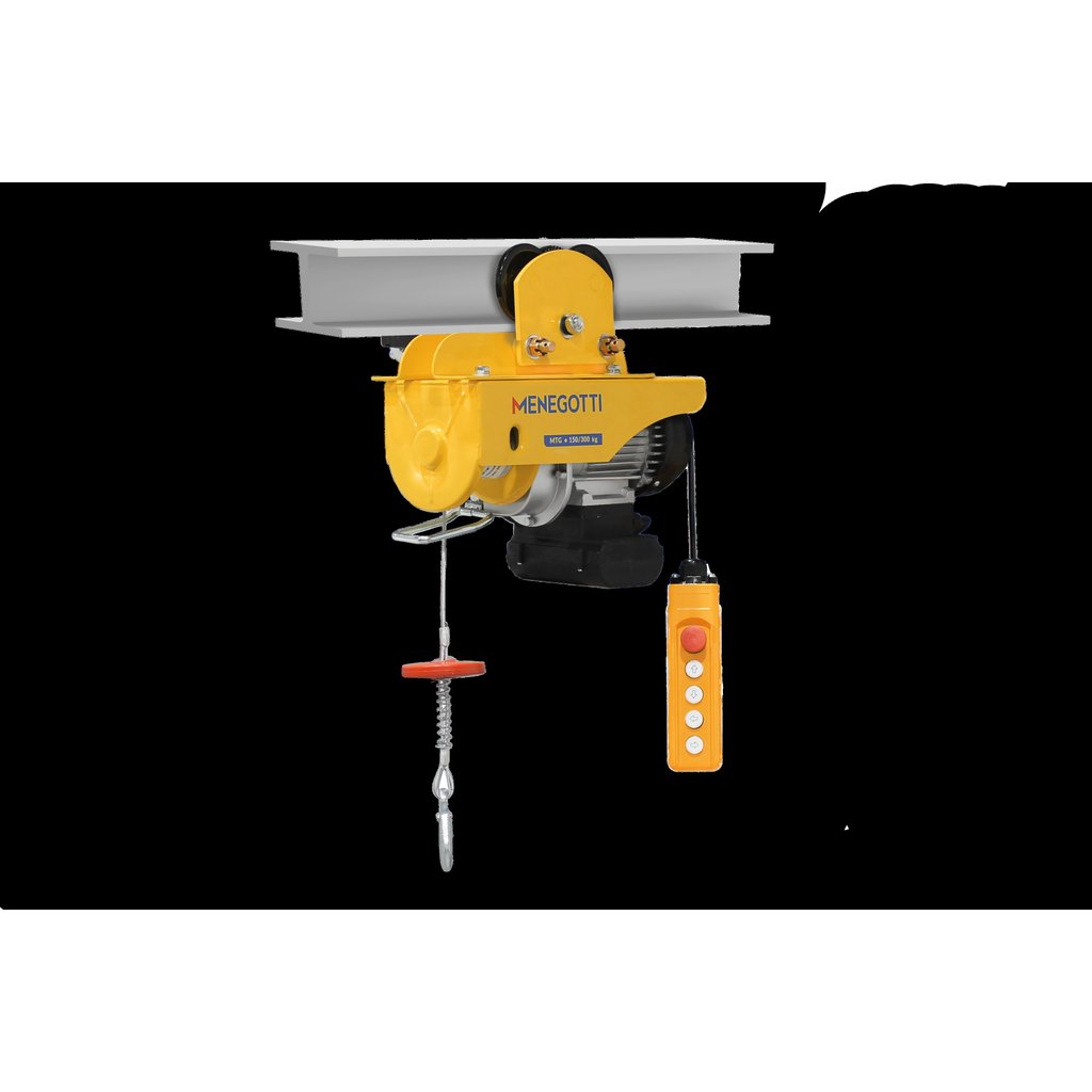 Guincho Coluna Prime Trole Eletrico 150|300kg 12|6m com motor Monofasico 127v 60hz Menegotti 127V