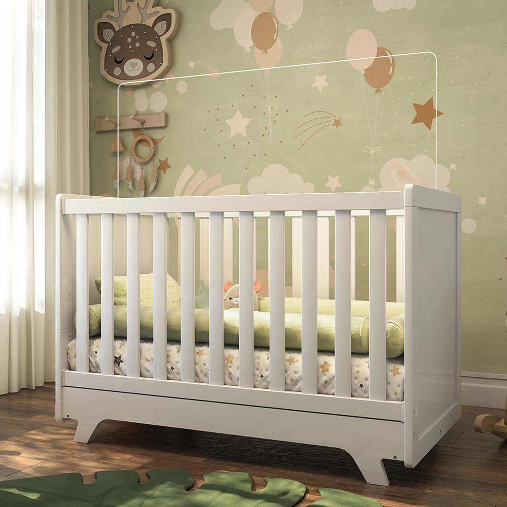 Berço Mini Cama Retrô  Branco Brilho em Oferta na Shopee