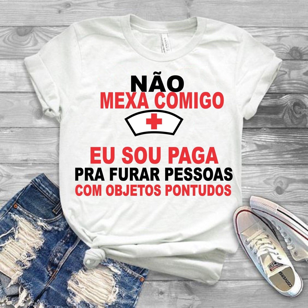 Camisa Tecnico de Enfermagem Enfermeira Enf 22 T-Shirt Camiseta  Blusa Feminina ou Masculina Unissex DR