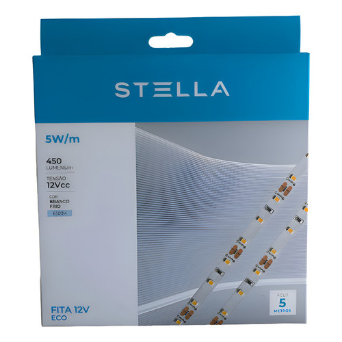 Fita De Led Stella 5w 12vcc Branco Frio 6500k Sth7804/65
