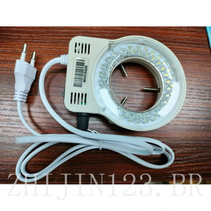    Lâmpada de Anel LED para Microscópio Fonte de Luz de Câmera Industrial Plugue EU